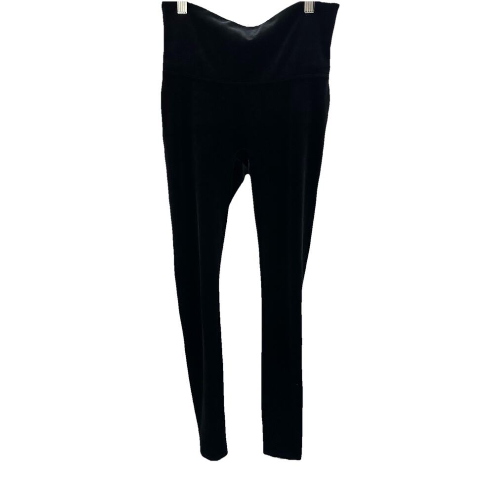 Spanx Velvet Velour Leggings Black Skinny Womens Size Medium